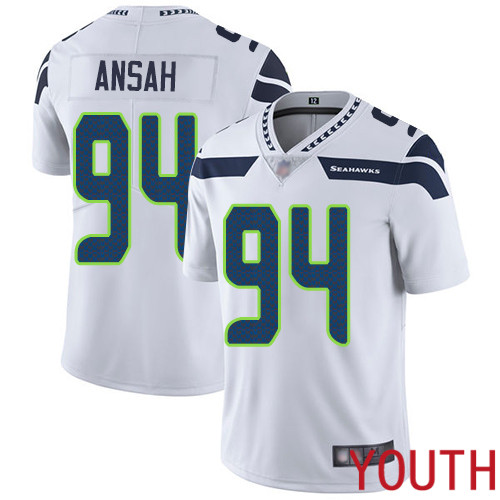 Seattle Seahawks Limited White Youth Ezekiel Ansah Road Jersey NFL Football #94 Vapor Untouchable->women nfl jersey->Women Jersey